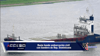 Rusia hunde embarcación civil con bandera de Rep. Dominicana