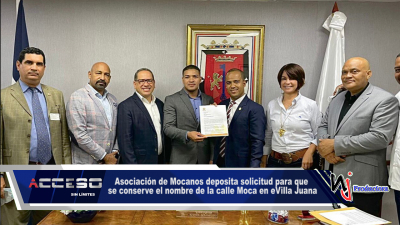 Asociación de Mocanos deposita solicitud para que se conserve el nombre de la calle Moca en el sector Villa Juana.