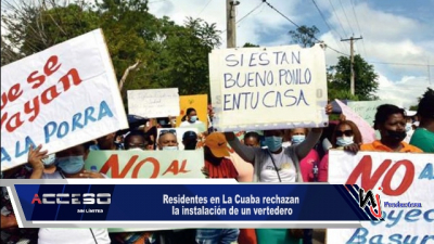 Residentes en La Cuaba rechazan la instalación de un vertedero