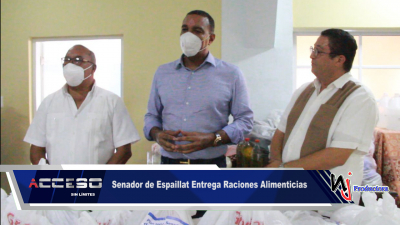 Senador de Espaillat Entrega Raciones Alimenticias en Gaspar Hernández y 2 viviendas reconstruidas