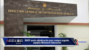 DGCP anula adjudicación para compra urgente equipos Ministerio Educación