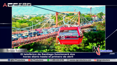 El teleférico de Santiago funcionará dos horas diario hasta el primero de abril