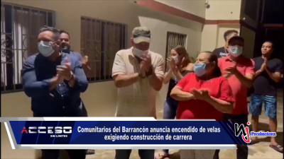 Comunitarios del Barrancón anuncia encendido de velas exigiendo construcción de carrera este 28 de junio a las 7PM