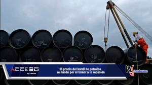El precio del barril de petróleo se hunde por el temor a la recesión