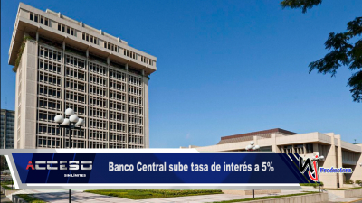 Banco Central sube tasa de interés a 5%