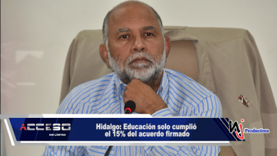 Hidalgo: Educación solo cumplió el 15% del acuerdo firmado