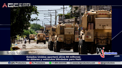 Estados Unidos aportará otros 60 millones de dólares y vehículos blindados para Haití