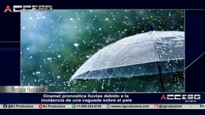Onamet pronostica lluvias debido a la incidencia de una vaguada sobre el país